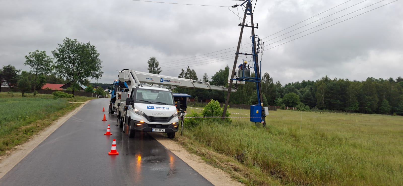 Specjalistyczny sprzęt podczas realizacji WOLPOL Energetyka